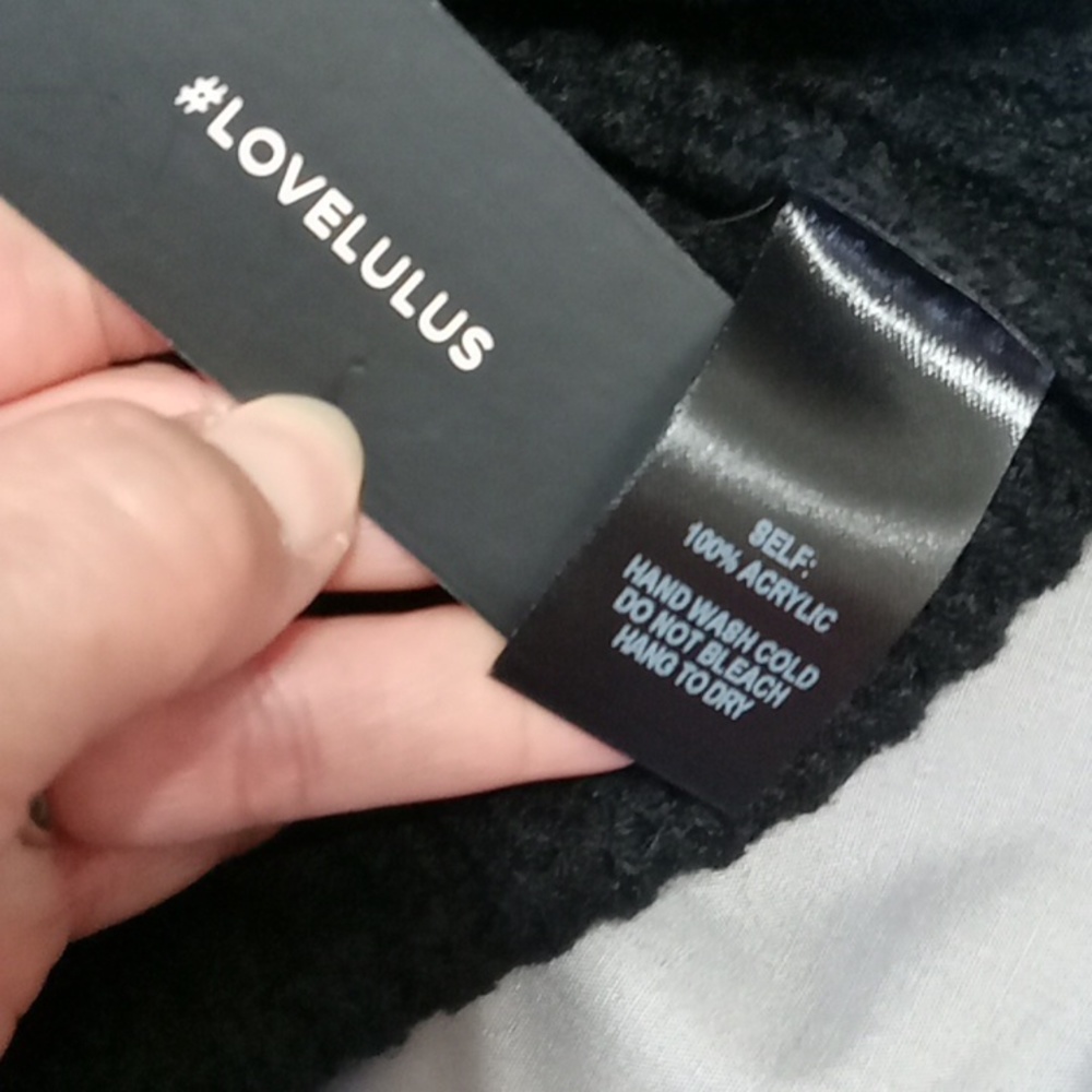 LULU'S Black Knit Dress Stretch Material Women XS Sweater New Winter Extra Small - Picture 7 of 10